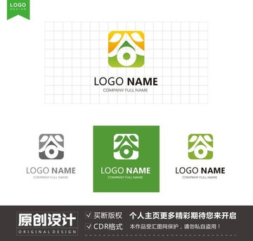 食品农业谷物logo标志设计