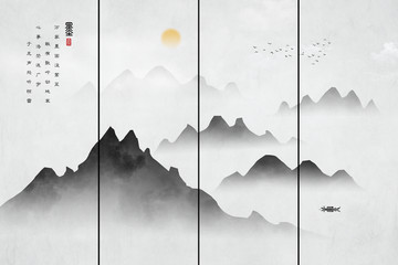 水墨背景墻