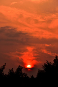 夕阳晚霞彩霞红霞