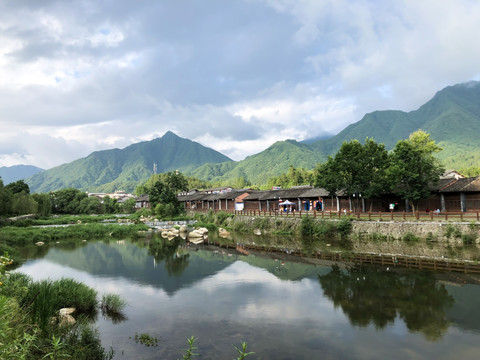 华阳古镇风景全景山水