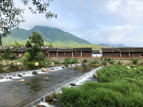 华阳古镇风景全景山水