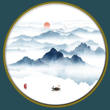 禅意山水画