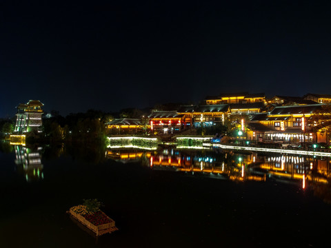 东方盐湖城夜景