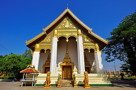 老挝塔銮寺广场建筑