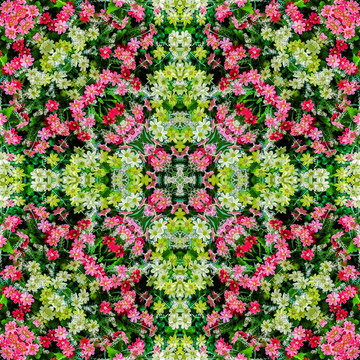 無(wú)縫對(duì)稱鮮花拼花圖案
