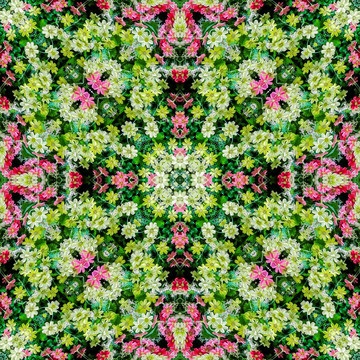 對(duì)稱(chēng)鮮花拼花圖案