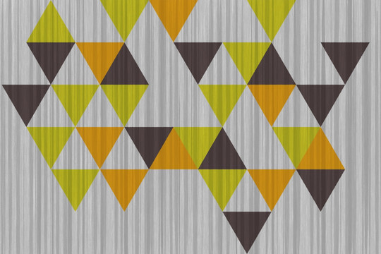 橙黄色北欧几何图案地毯