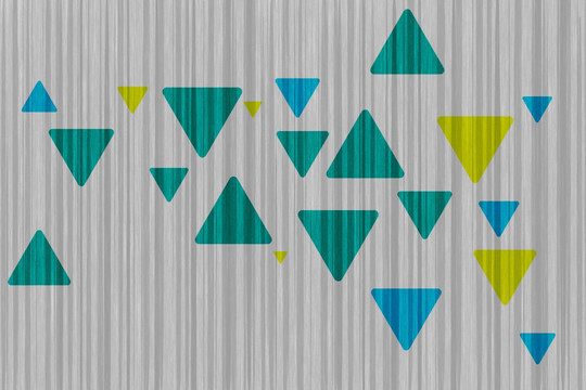 蓝绿色北欧几何图案地毯
