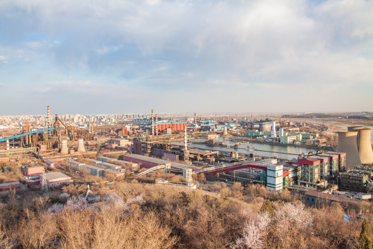 俯瞰北京首钢工业厂区