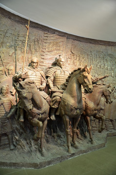 古代将军战马雕塑