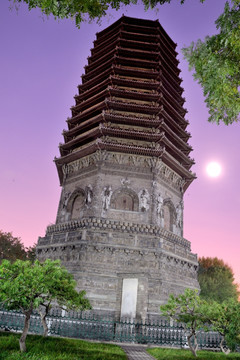 北京慈寿寺玲珑塔夜景