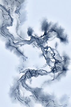 新中式潑墨山水玄關(guān)畫(huà)