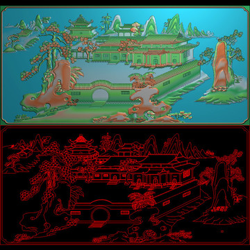 洋花寶座山水