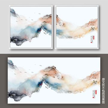 玄關(guān)水墨壁畫