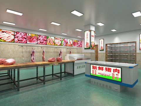 豬肉店裝修設(shè)計(jì)效果圖