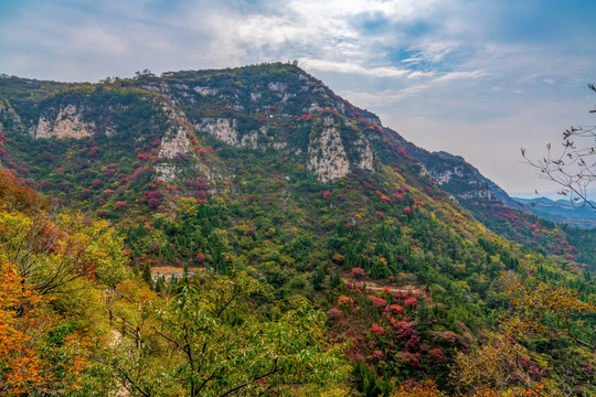 淄博潭溪山风景秋天