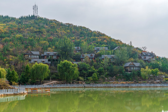 淄博潭溪山秋天山水风景