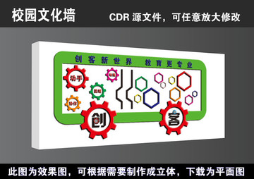 学校创客科技空间实验室宣传展板