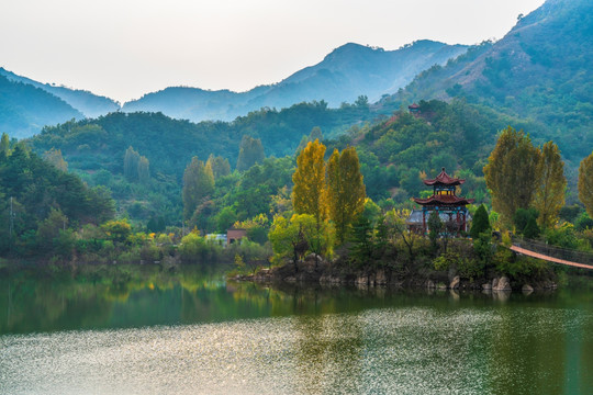 山水淄博云水瑶景区秋天风景