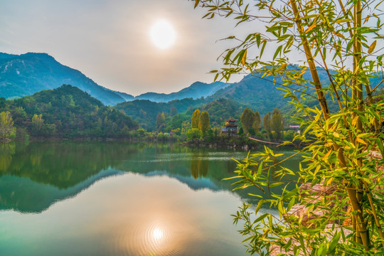 山水淄博云水瑶景区秋天风景