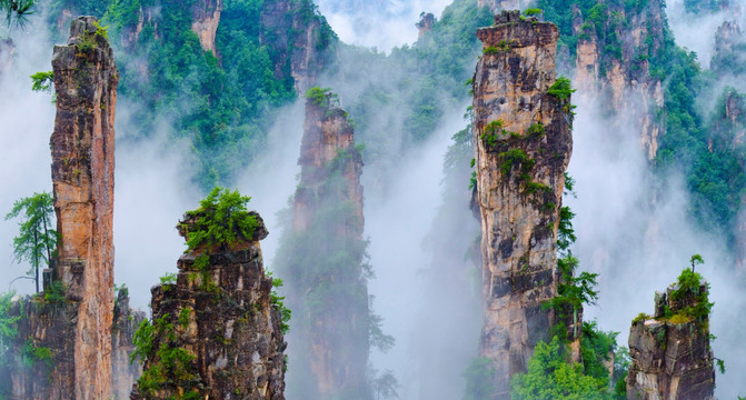 张家界高清全景图