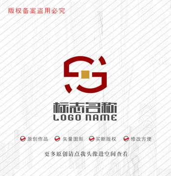 FJ字母S标志金融旋转logo