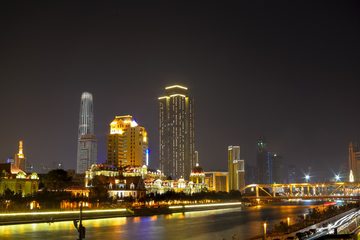 天津海河夜景