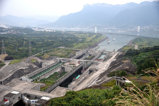 三峡大坝船闸