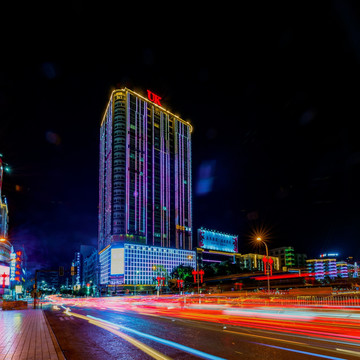 邵阳青龙桥车轨夜景