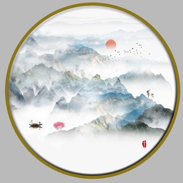 水墨山水画