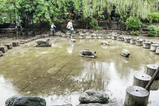 黄龙溪水景观