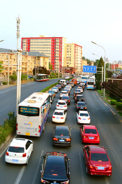 北京城市风光道路和交通