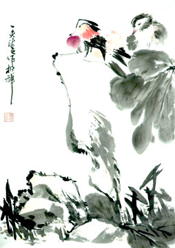 原創(chuàng)寫意荷花