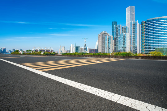 杭州摩天大楼和高速公路