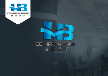 HB字母LOGO創(chuàng)意幾何原創(chuàng)標