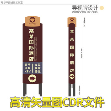 酒店戶外燈箱導視牌