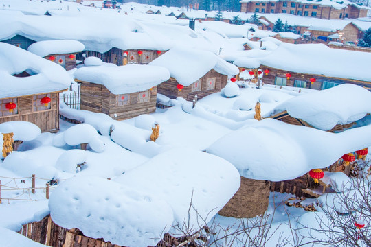 雪中小木屋