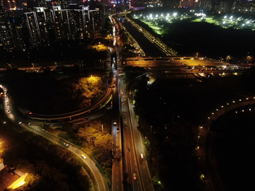 深圳道理夜景航拍