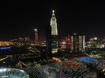 深圳湾体育中心夜景