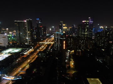 深圳道理夜景航拍