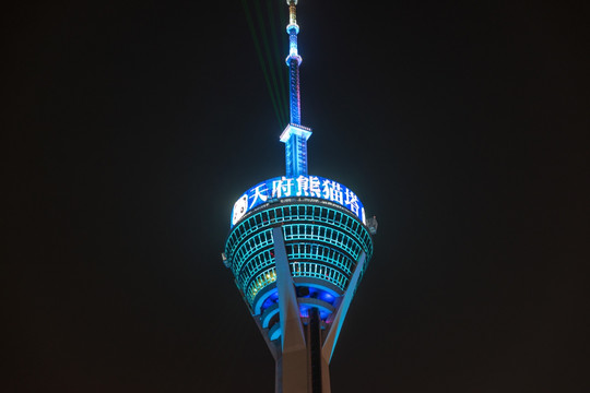 四川广播电视塔夜景