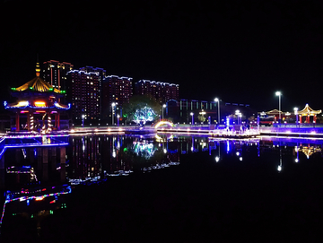 辽宁现代乡村夜景