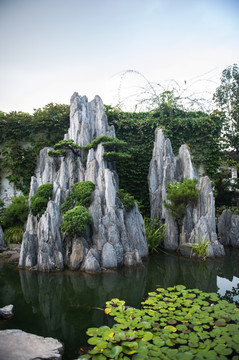 苏州园林山水造景