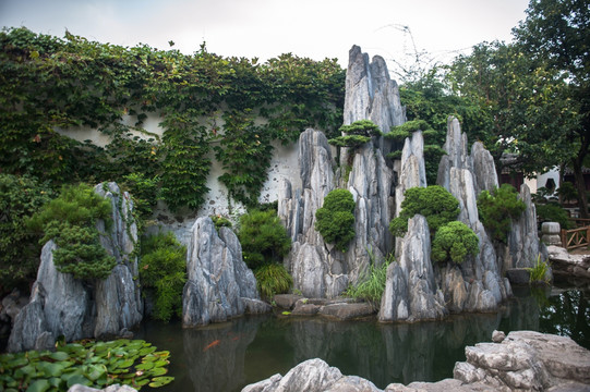 苏州园林山水造景