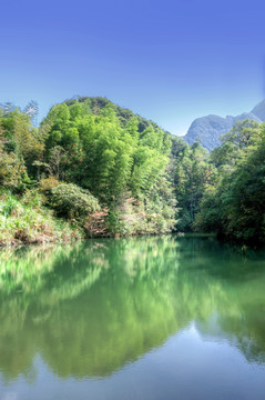 武义牛头山森林湖泊