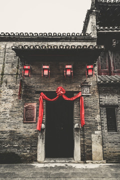 桂林东巷老街黑白照片
