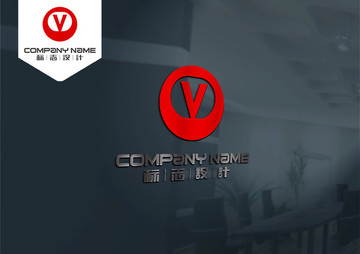 V字母LOGO創(chuàng)意幾何原創(chuàng)標(biāo)志