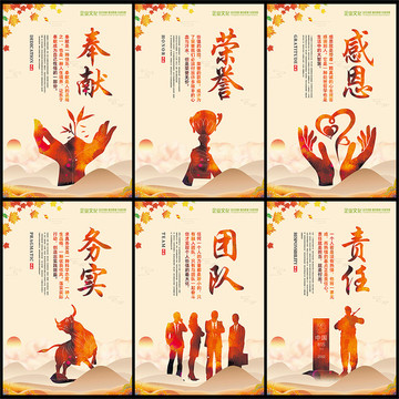 團隊務(wù)實感恩責(zé)任奉獻榮譽文化墻