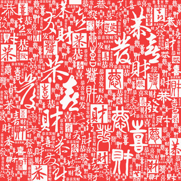 恭喜發(fā)財書法文字底紋