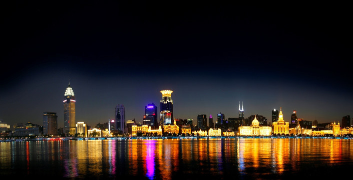 全景夜浦西上海